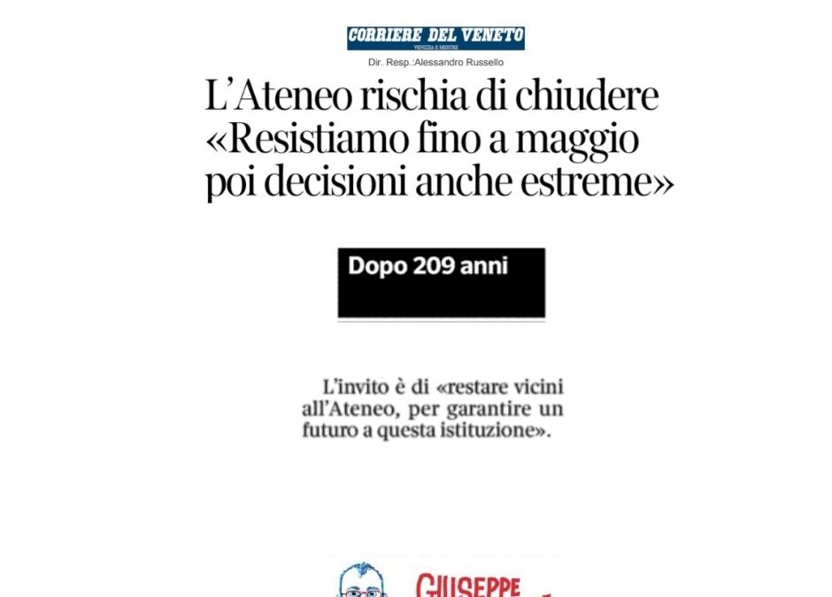 Le istituzioni veneziane in sofferenza non solo per la pandemia